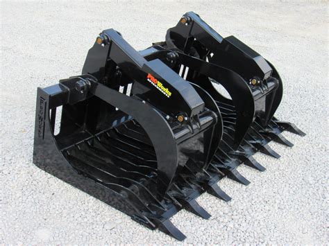 skid steer rock bucket w teeth 66|66″ Severe Duty Rock Bucket Grapple with Teeth Fits Skid Steer .